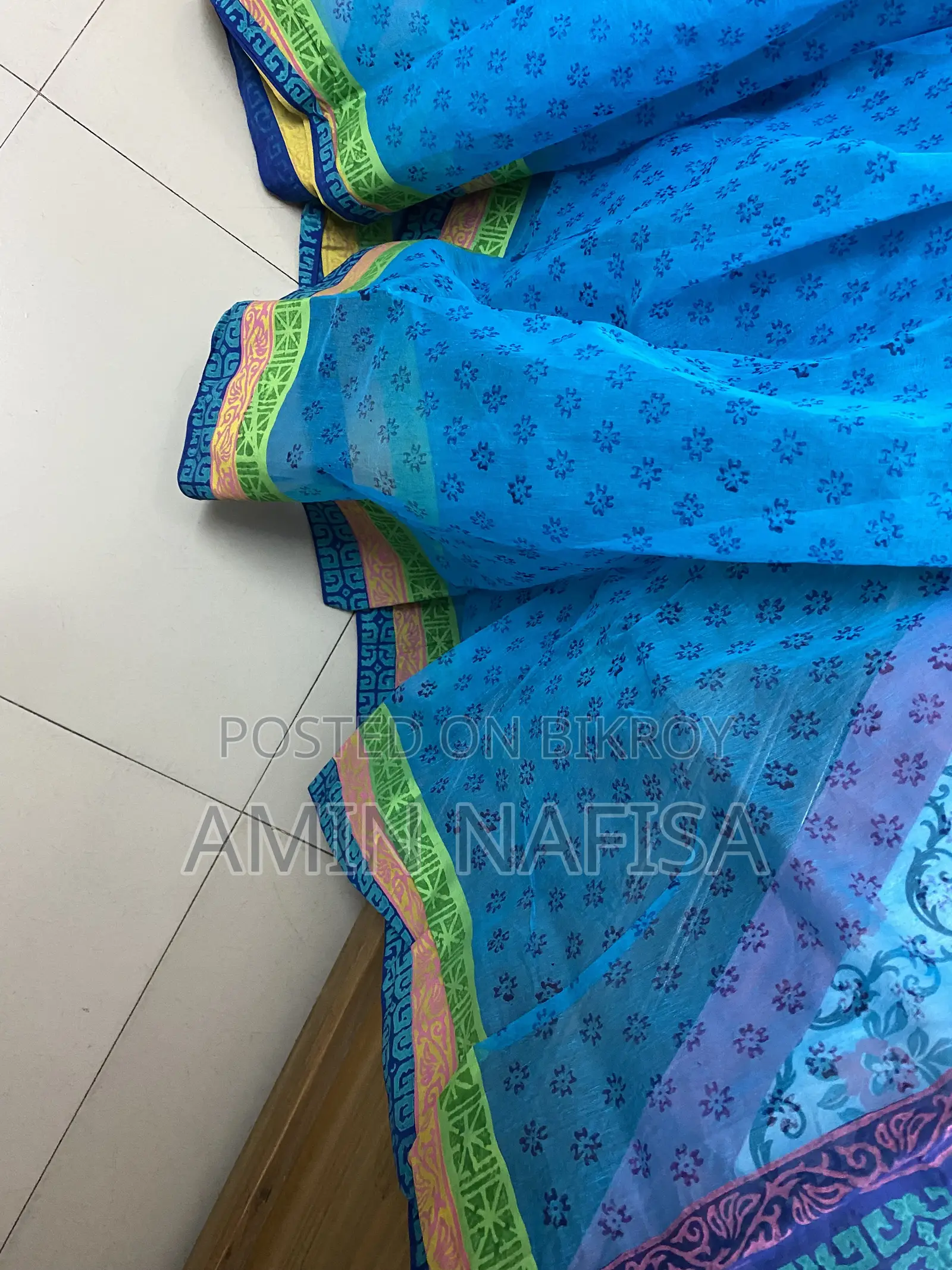 Cotton Block Print Saree