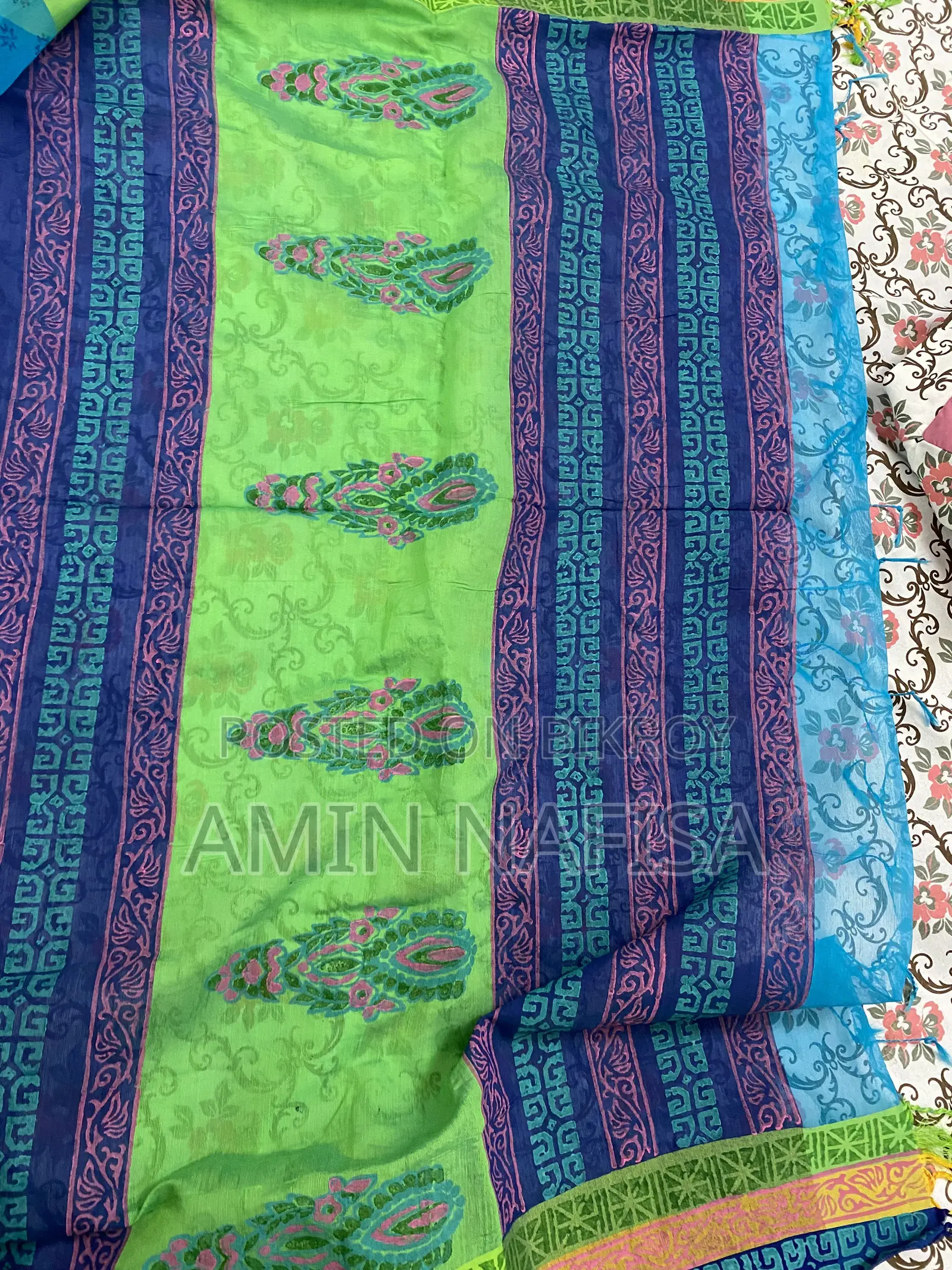 Cotton Block Print Saree