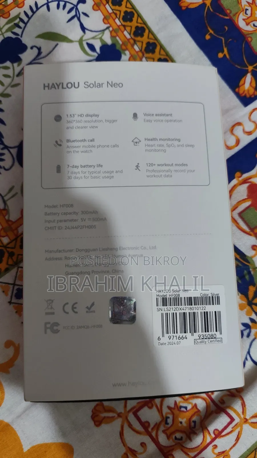 Smartwatch Haylou Solar Neo