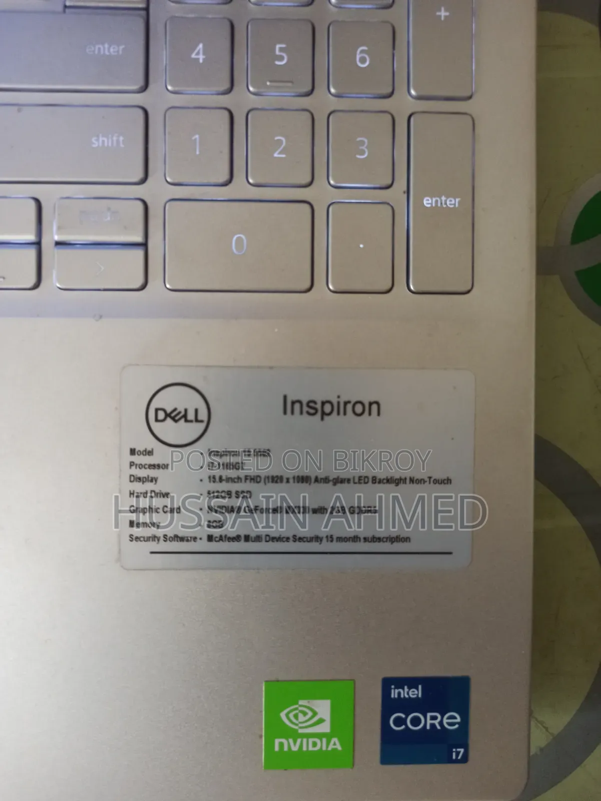 New Laptop Dell Inspiron 15 8GB Intel Core i7 SSD 512GB
