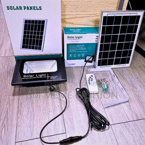 New 30-500w Solar Flood Lights With Remote Control Outdoor Ip67 Waterproof