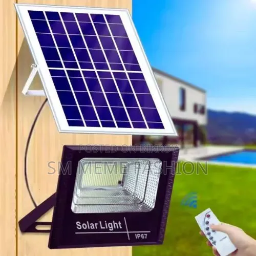 New 30-500w Solar Flood Lights With Remote Control Outdoor Ip67 Waterproof