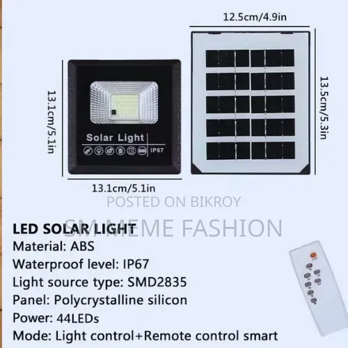 New 30-500w Solar Flood Lights With Remote Control Outdoor Ip67 Waterproof