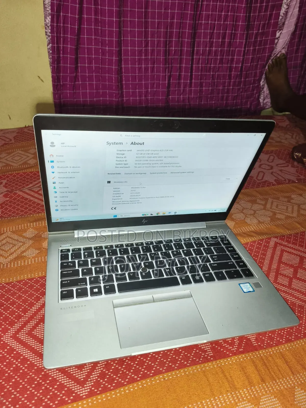 Laptop HP EliteBook 840 G6 8GB Intel Core I5 SSD 256GB