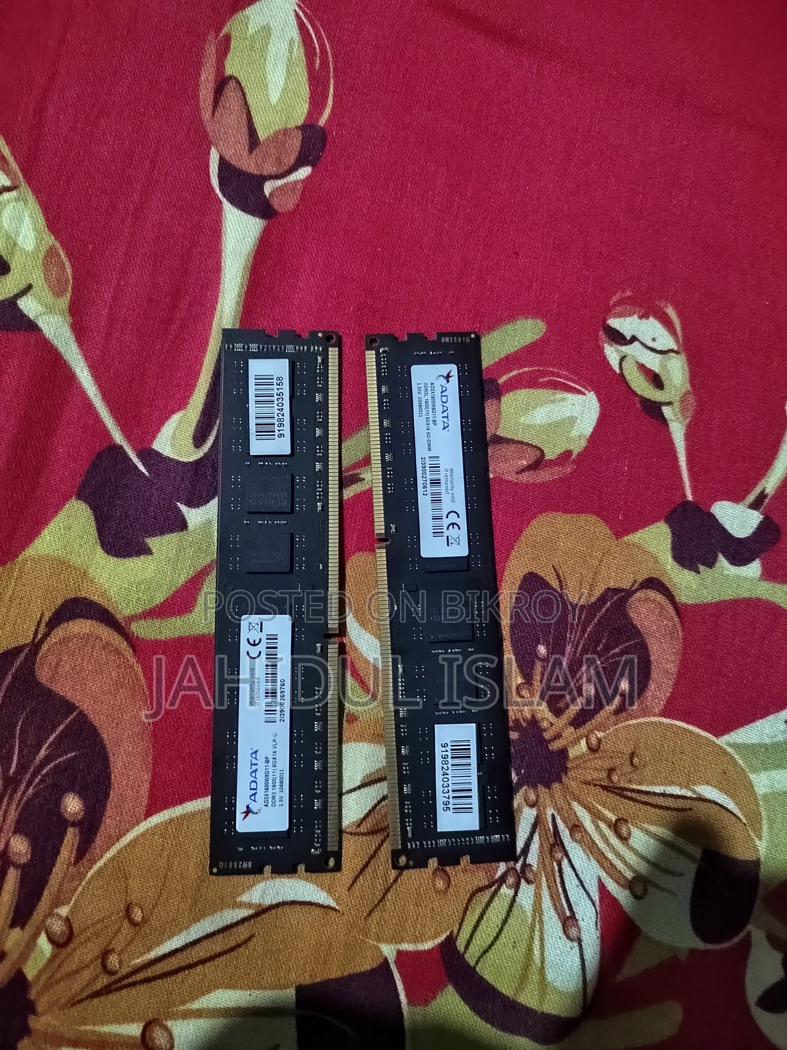 Adata DDR3 8GB 1600MHz Desktop RAM