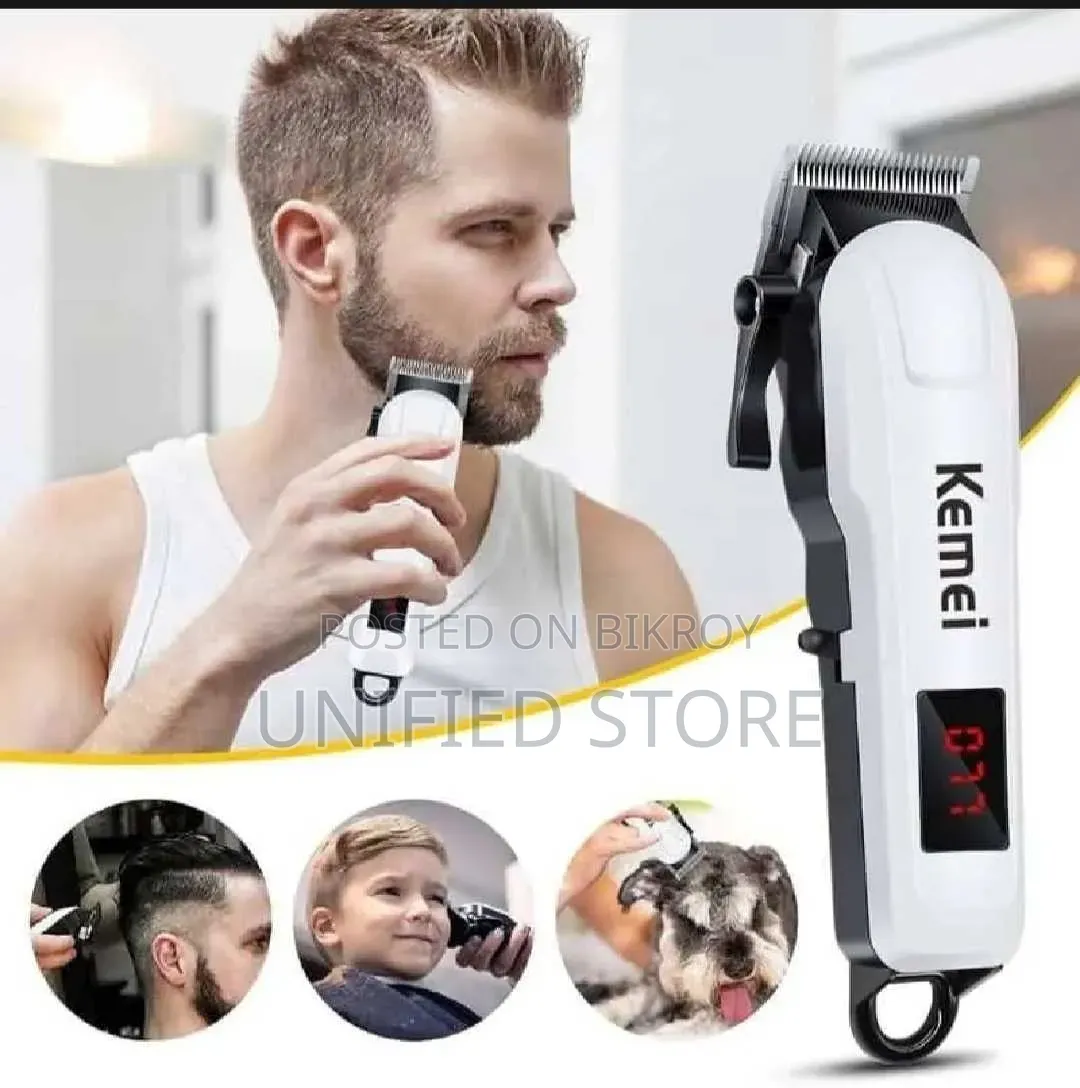 Kemei KM-809A Professional Rechargeable Hair Clipper Trimmer