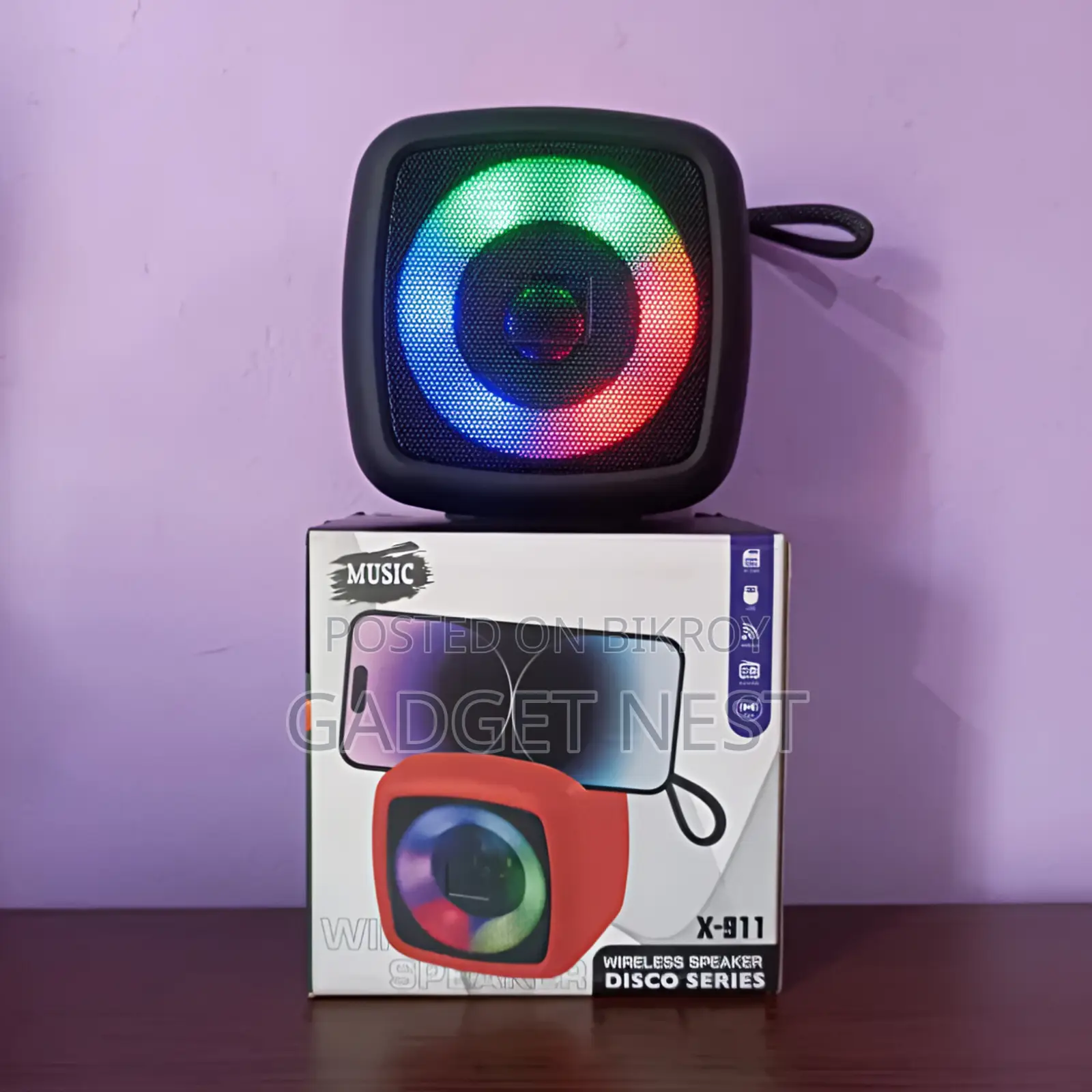 X-911 Mini Disco Bluetooth | RGB Led | Fm | Tf Card | Usb | Portable