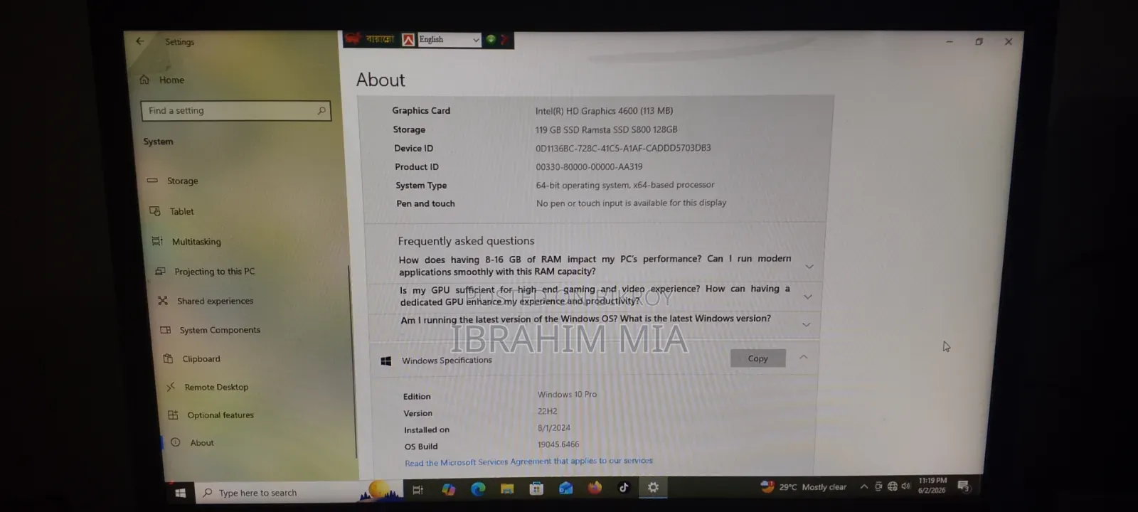 New Desktop Computer Microsoft 8GB Intel Core I5 SSD 128GB