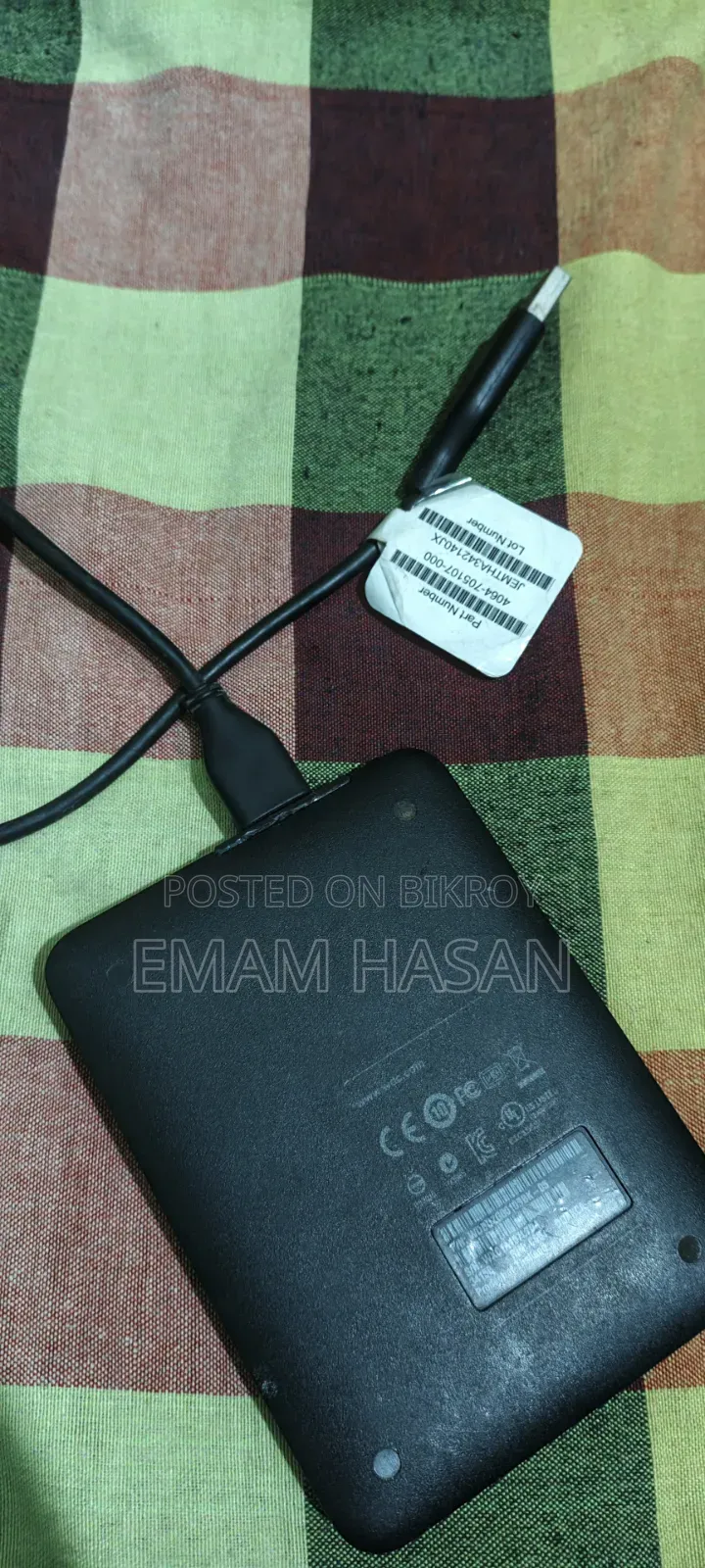 WD Elements brand portable external hard drive.