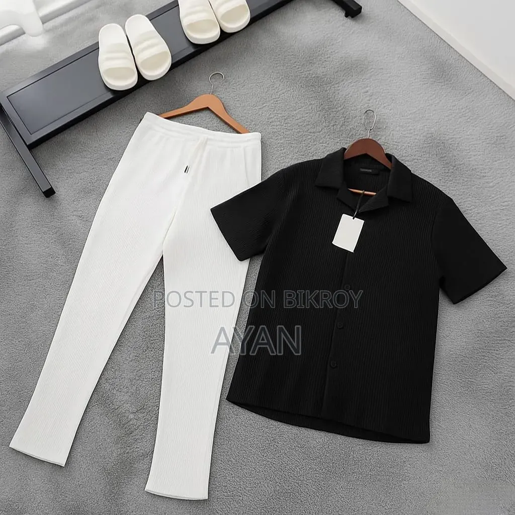 Premium Quality Casual Platted Shirt Pant Set