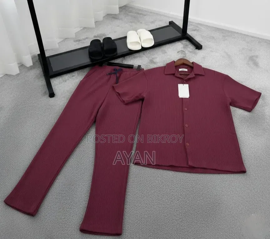 Premium Quality Casual Platted Shirt Pant Set
