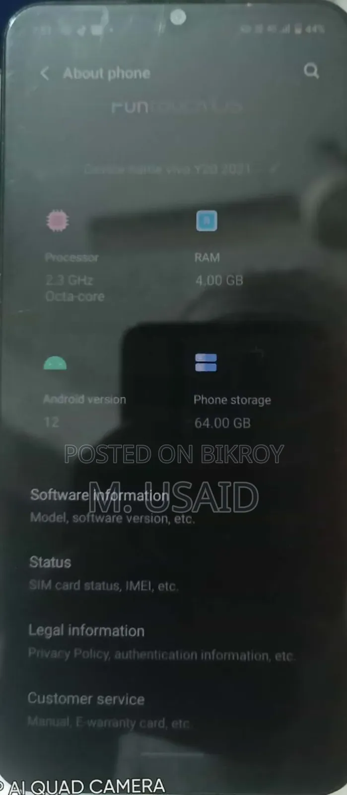 Vivo Y20 64 GB Pink