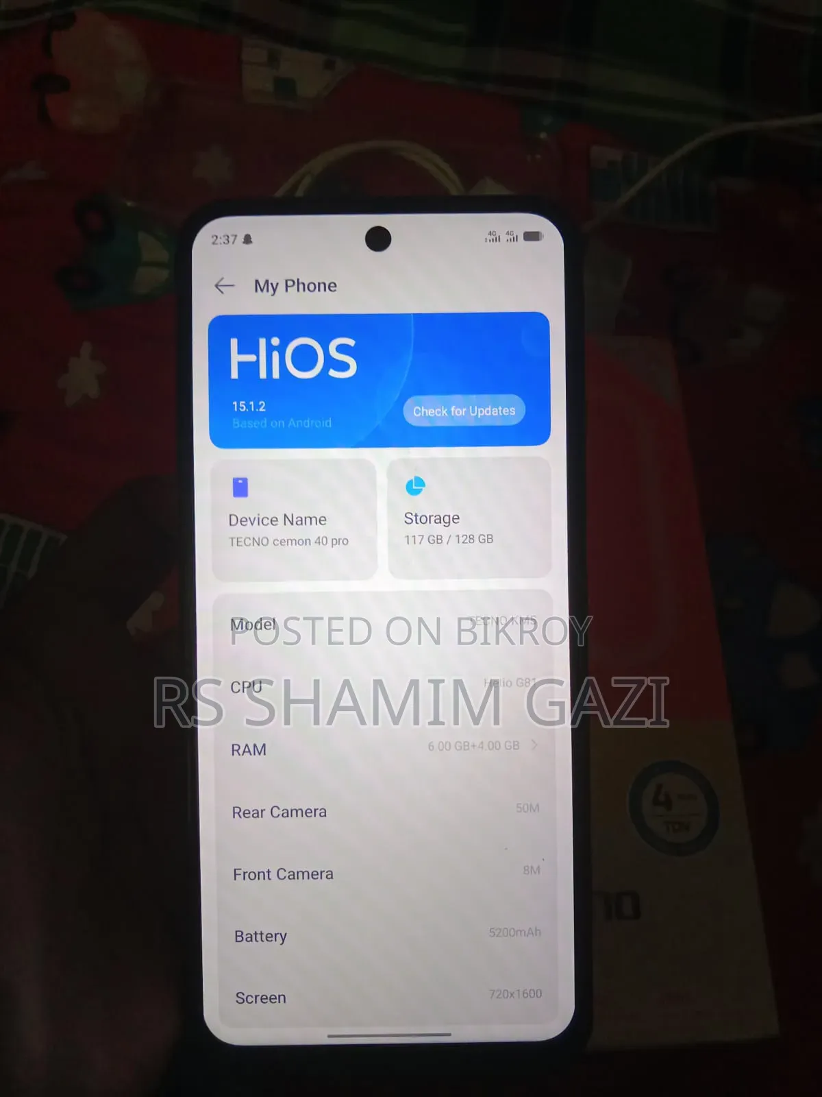 Tecno Spark 40 128 GB Black