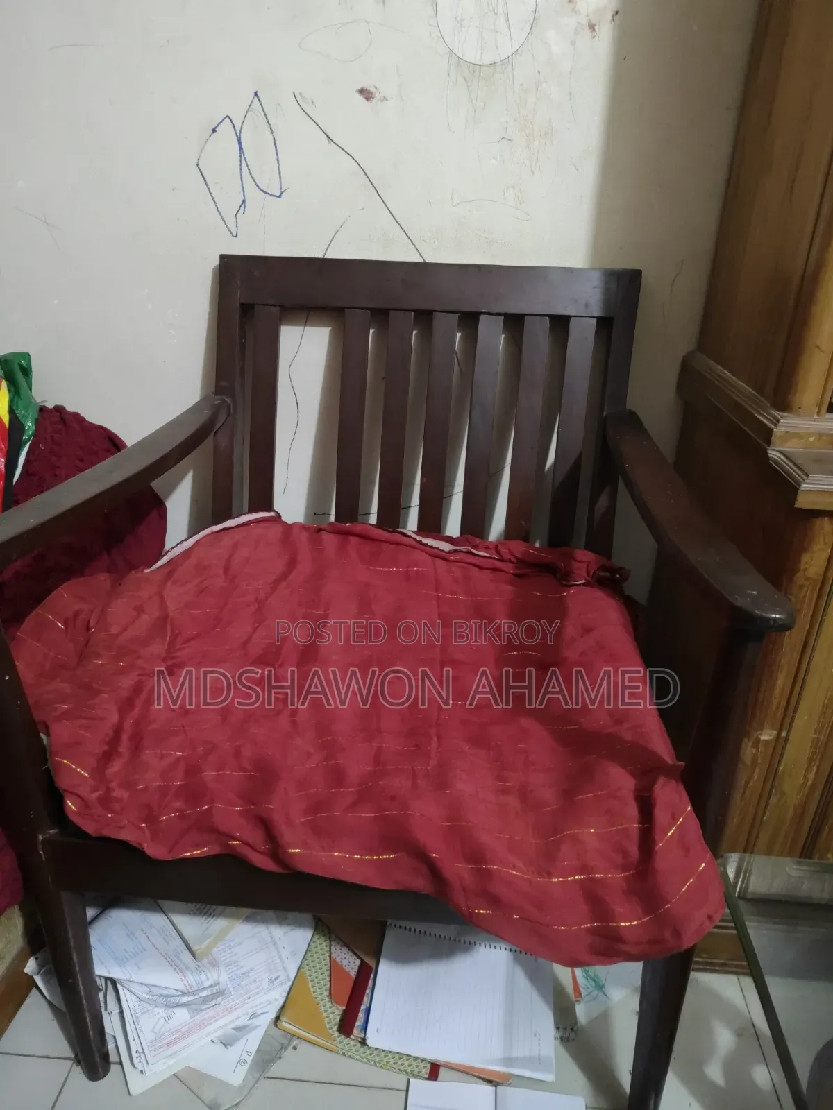 Wardrobe for sale at an attractive price (old) chair free