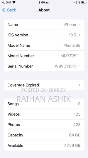Apple iPhone SE 64 GB Blue