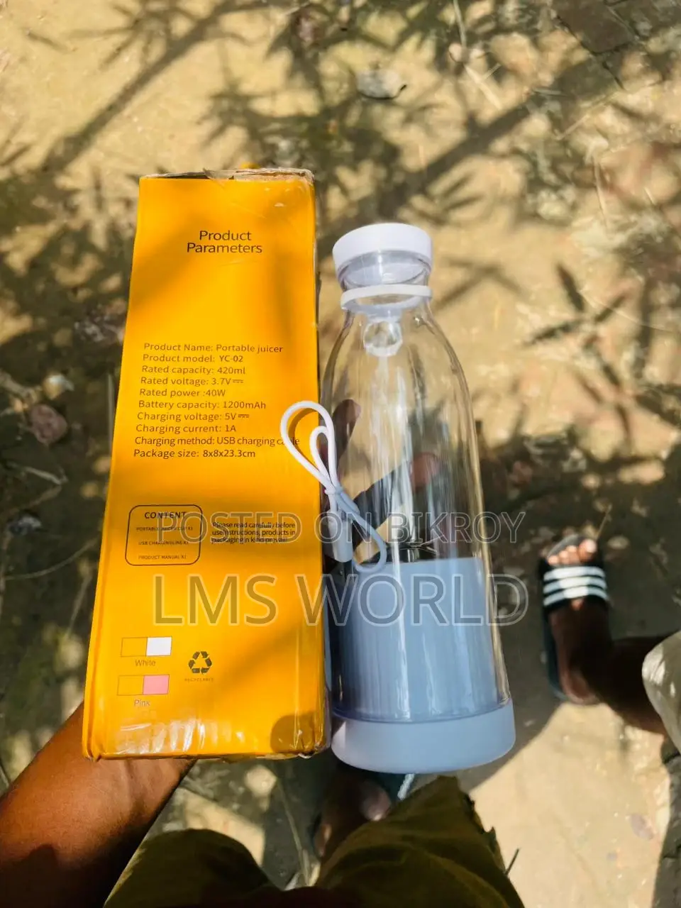 Portable Usb Rechargeable Juicer Blender (420ml)