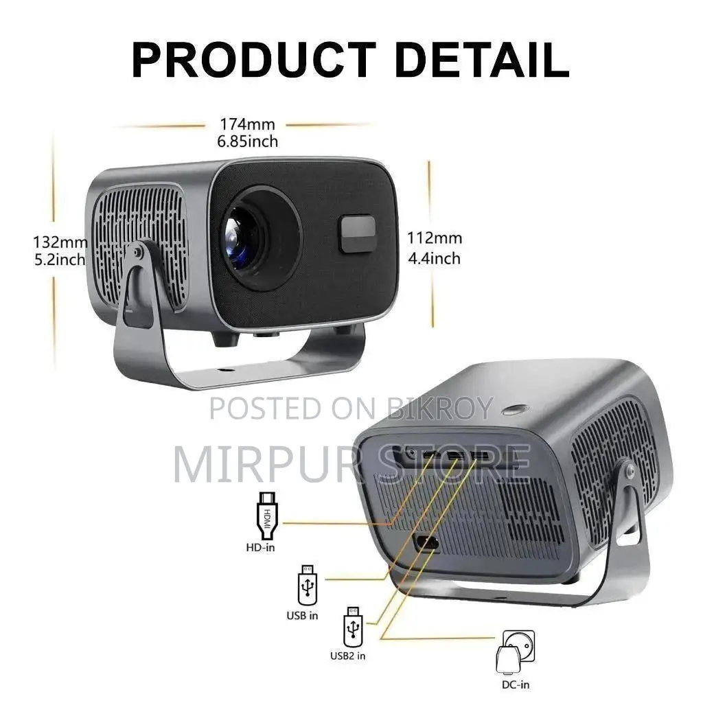 Led Mini Android Wifi Projector Hy320 2GB+16GB