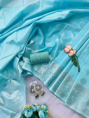 Sky Blue Comb Saree