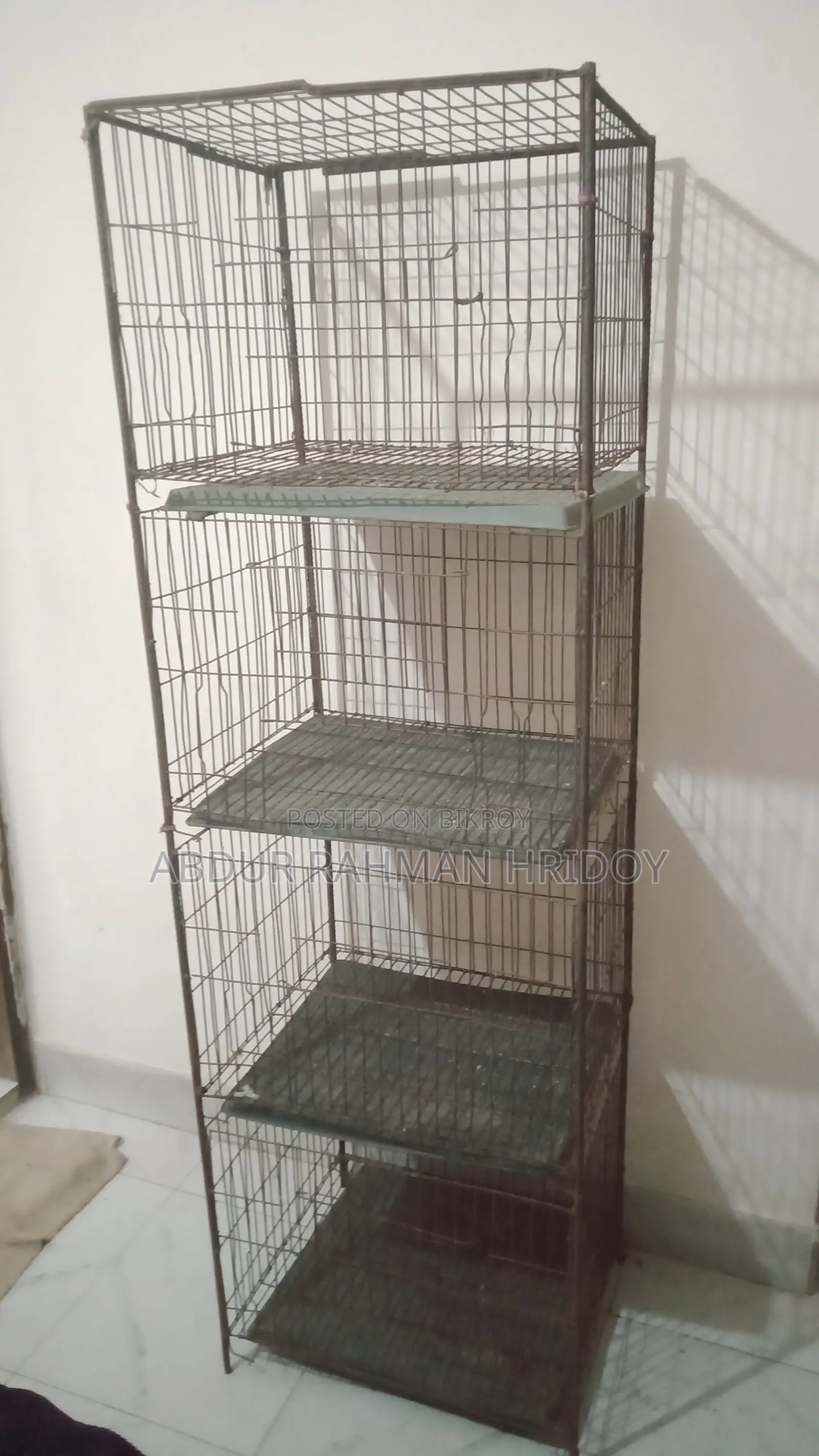 4-compartment pigeon cage