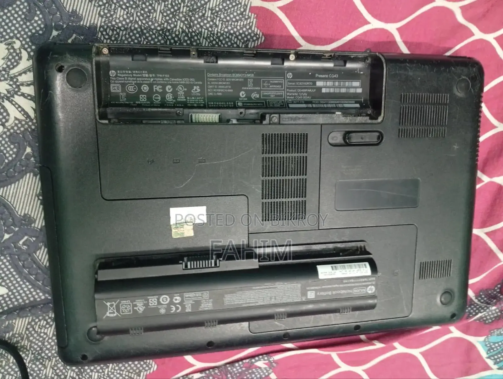 Laptop HP Compaq Presario CQ43 2GB AMD HDD 500GB
