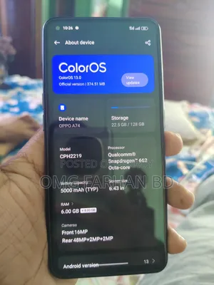 Oppo A74 128 GB Gray