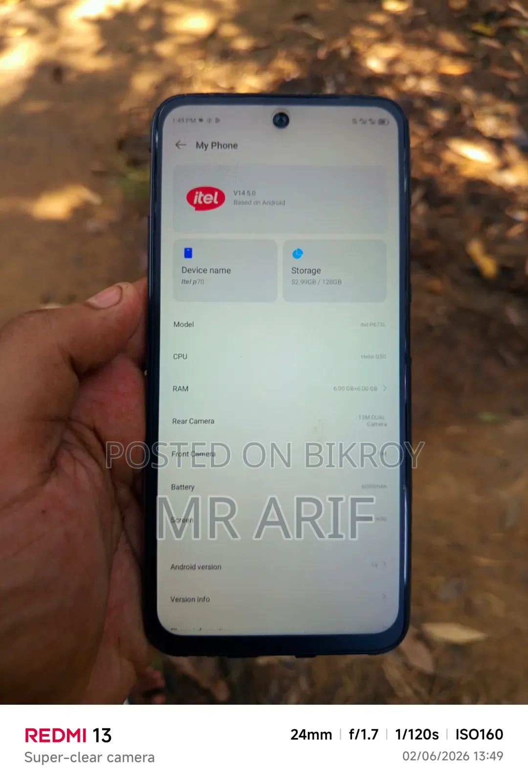 Itel Power 70 128 GB Black