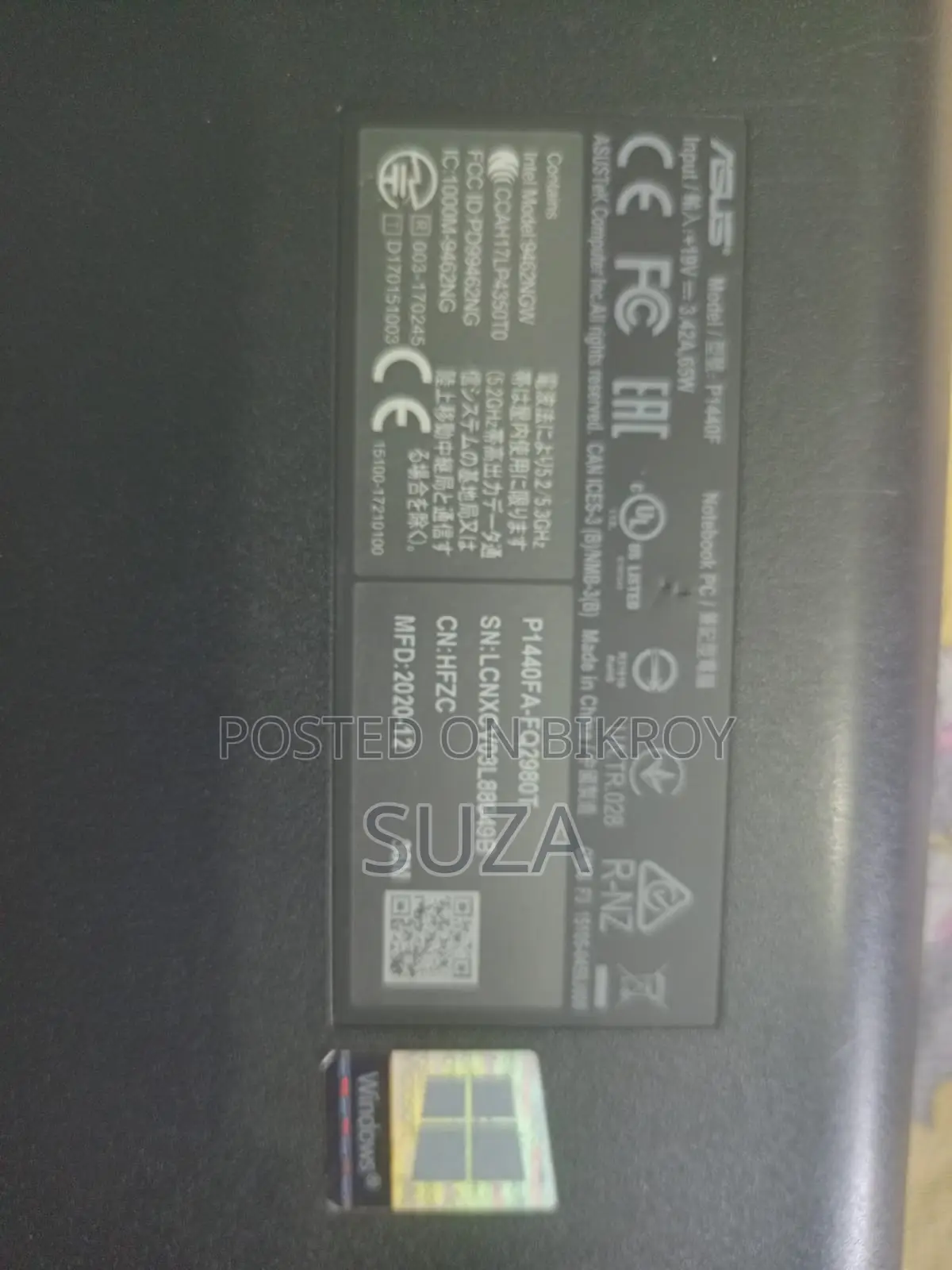 Laptop Asus P81IJ 12GB Intel Core I3 SSD 128GB