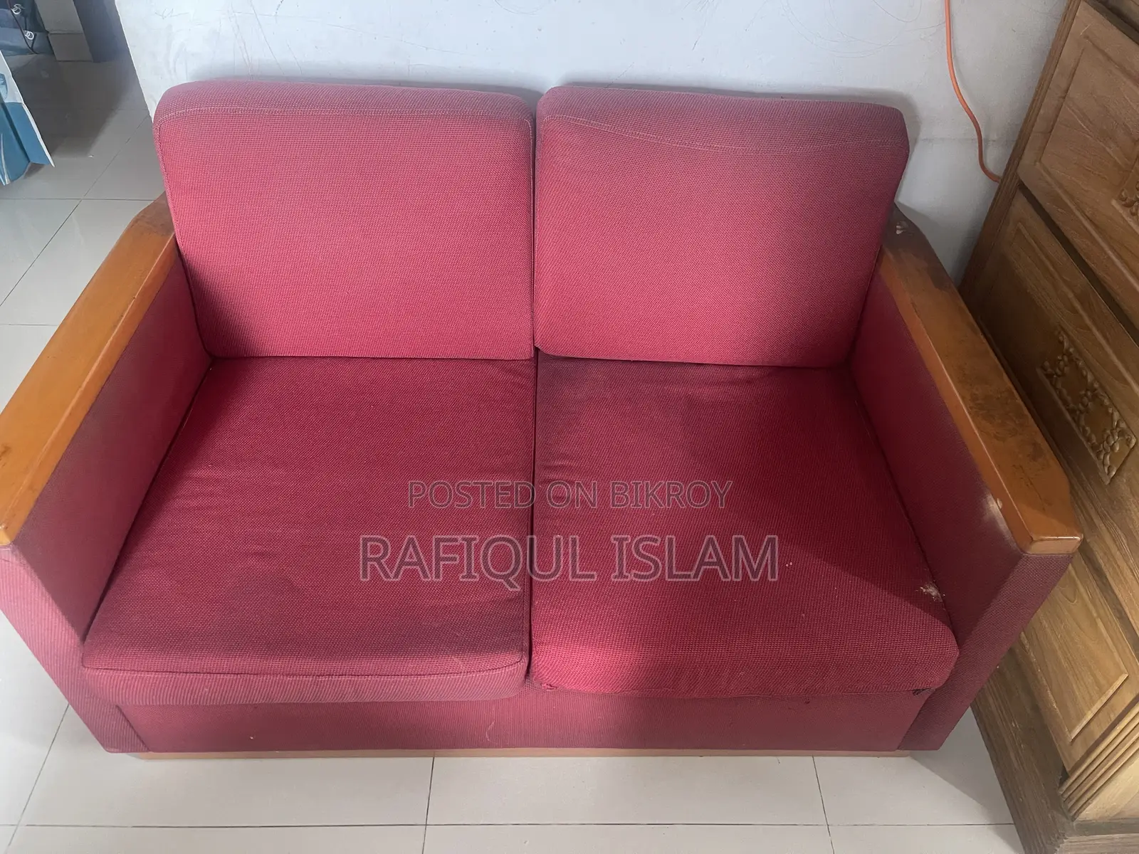 A 2-seater sofa for sale.