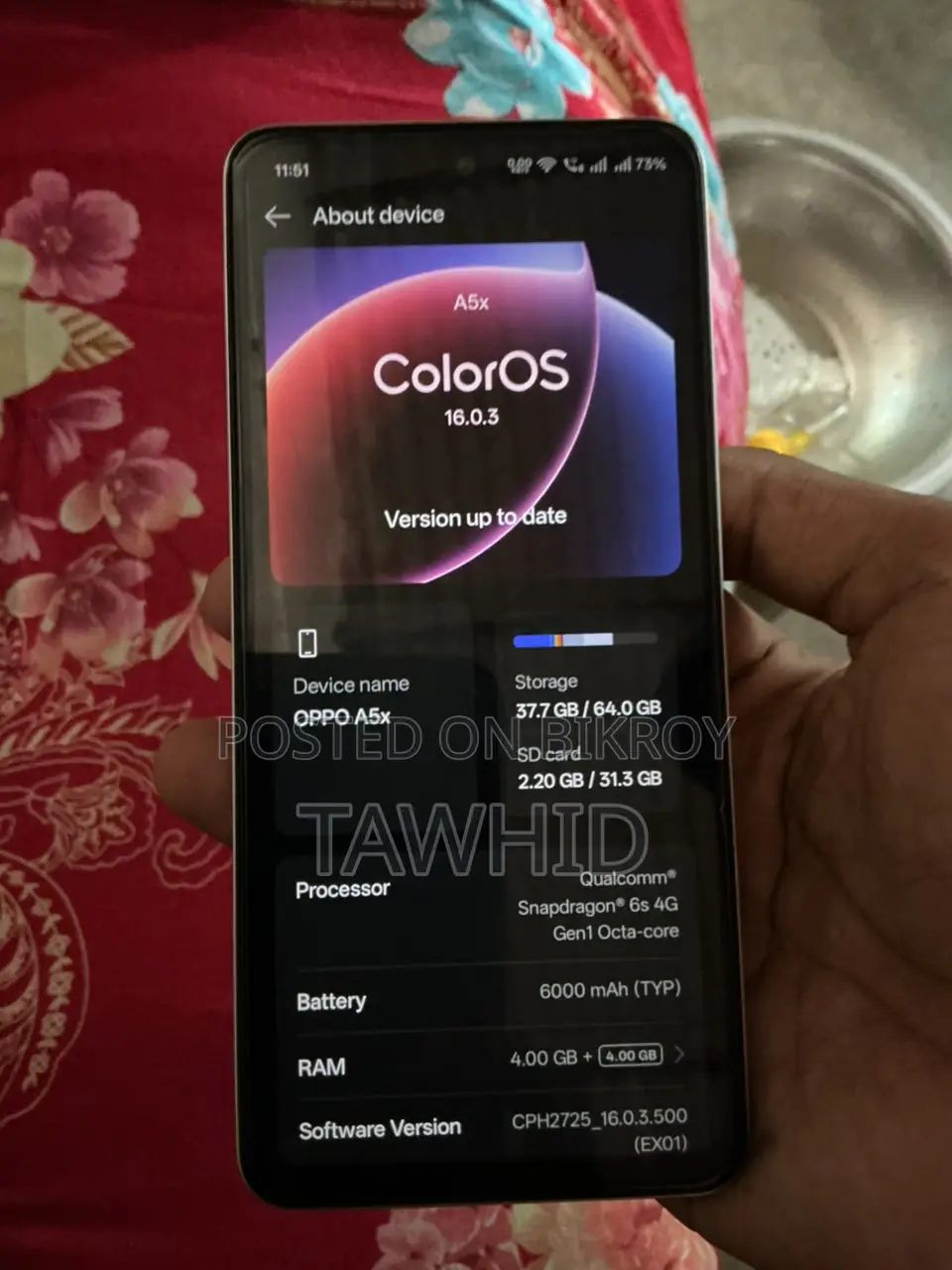 Oppo A5X 128 GB Purple