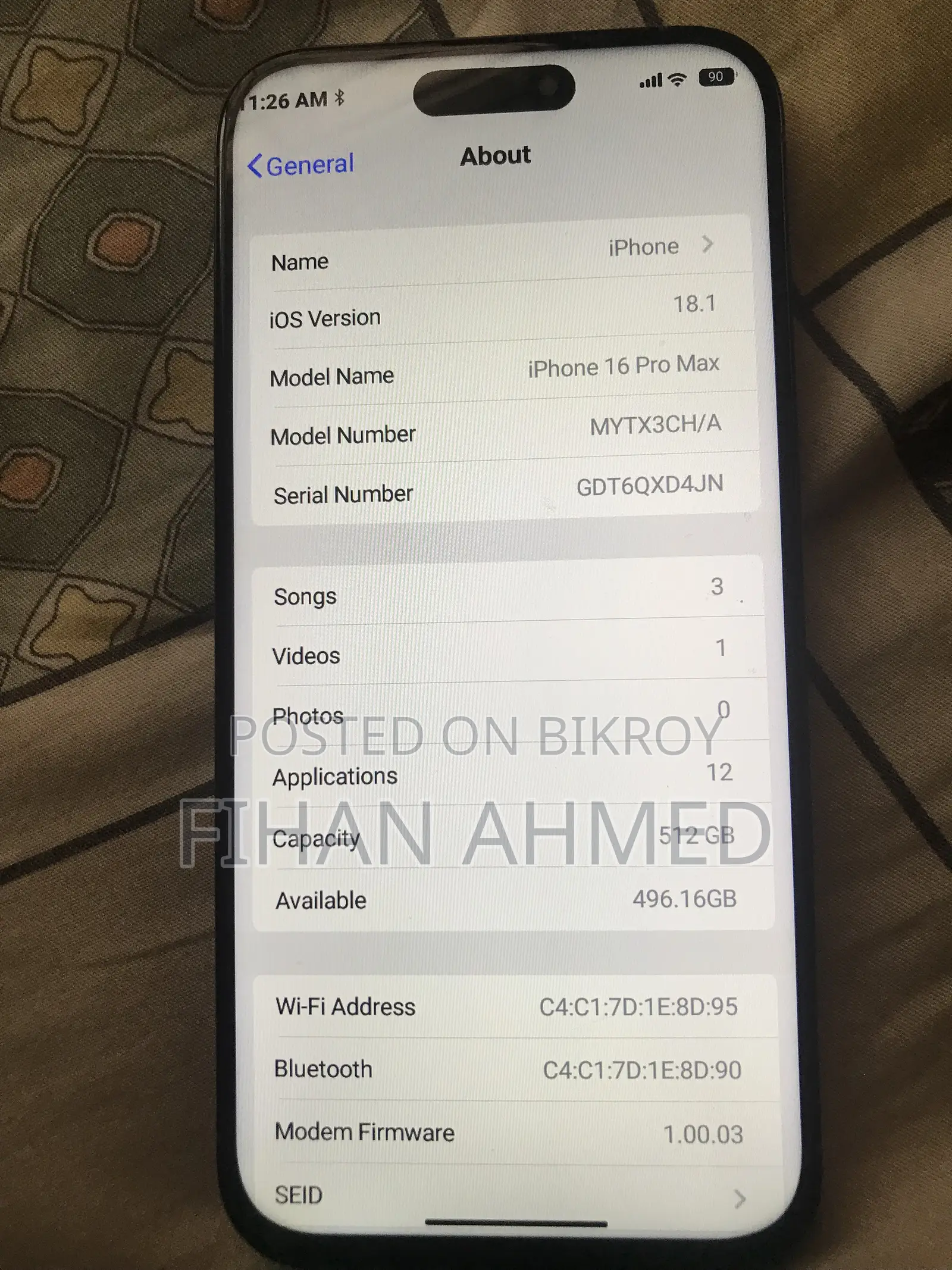 Apple iPhone 16 Pro Max 1 TB Gray