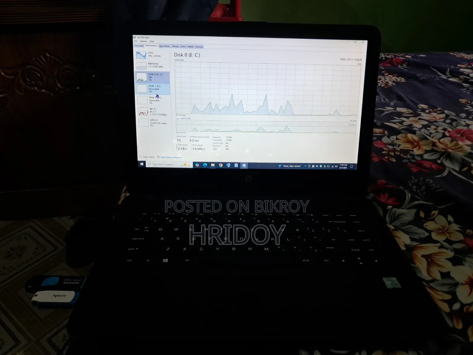Laptop HP 14S 8GB Intel Core I3 SSD 128GB
