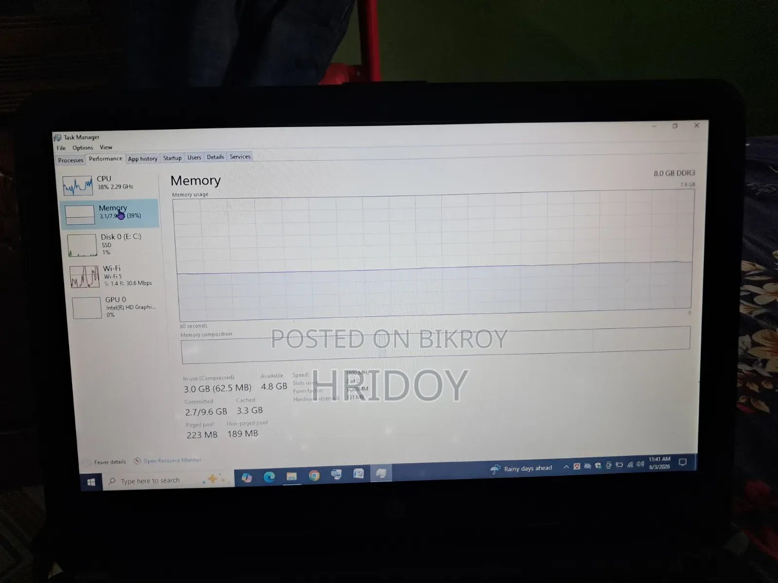 Laptop HP 14S 8GB Intel Core I3 SSD 128GB