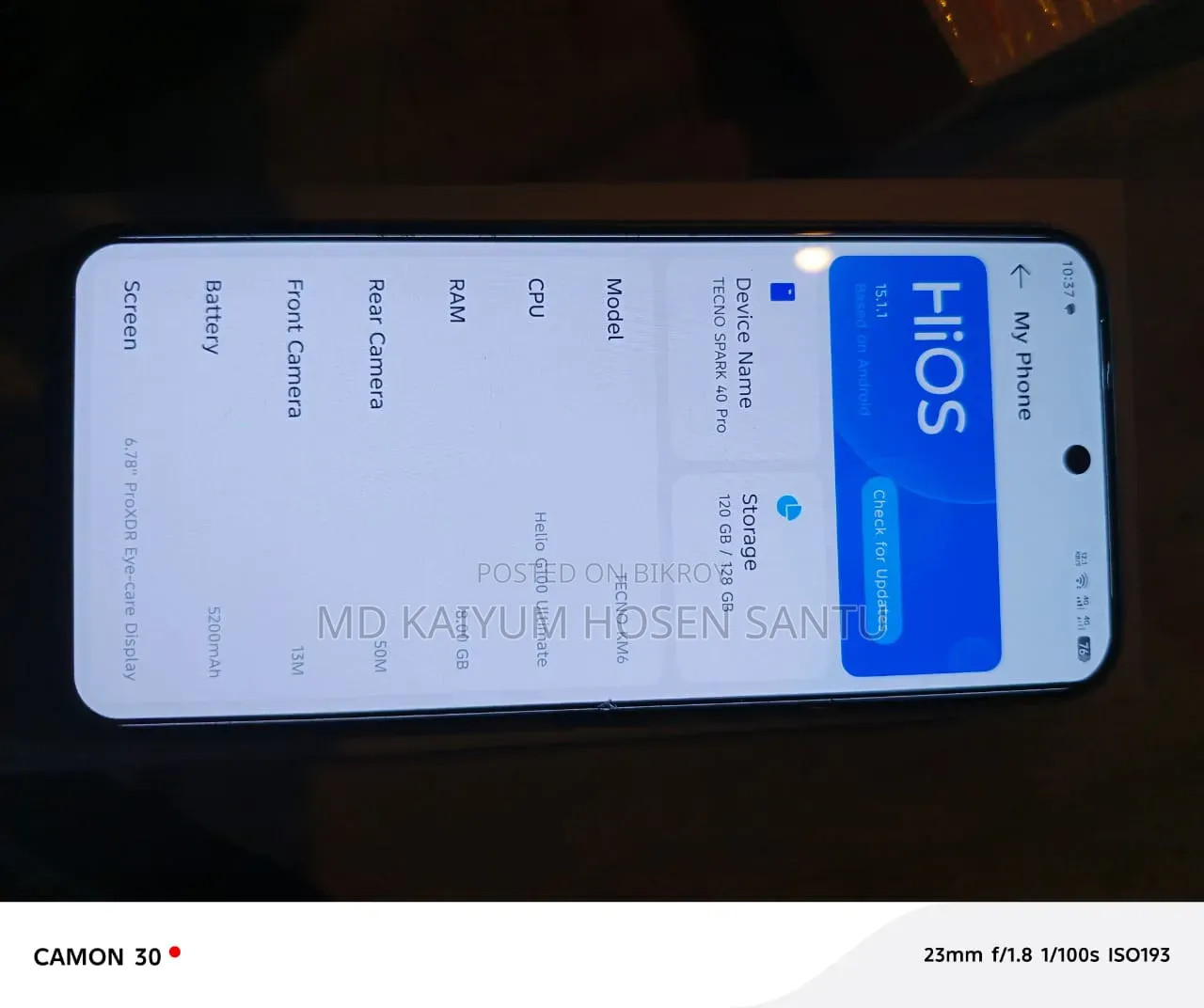 Tecno Spark 40 Pro 128 GB Silver