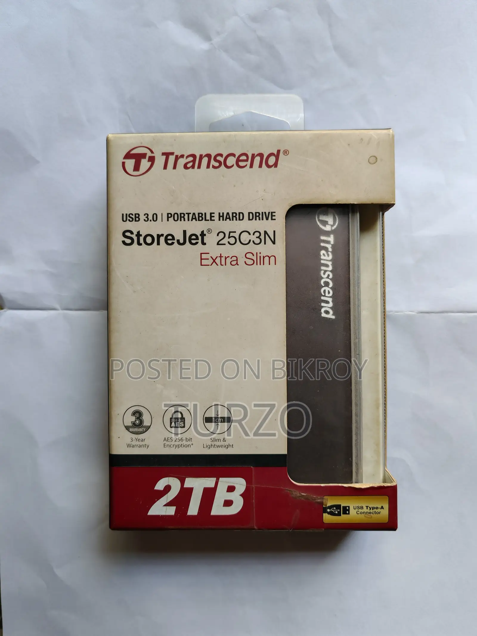 Transcend 2TB Ultra Slim External HDD (100% Health)