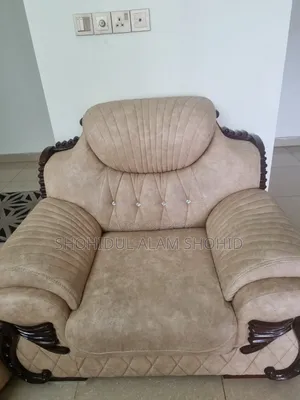 Leather Sofa. 2+2+1 with a tea table, including 4 stools.
