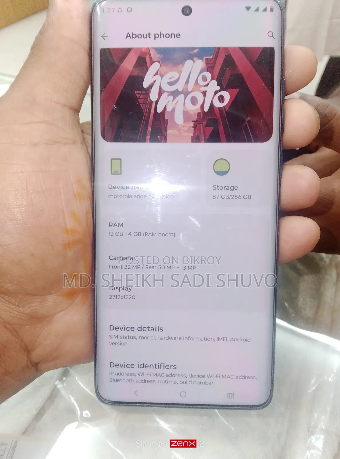 Motorola Edge 60 Fusion 256 GB Blue