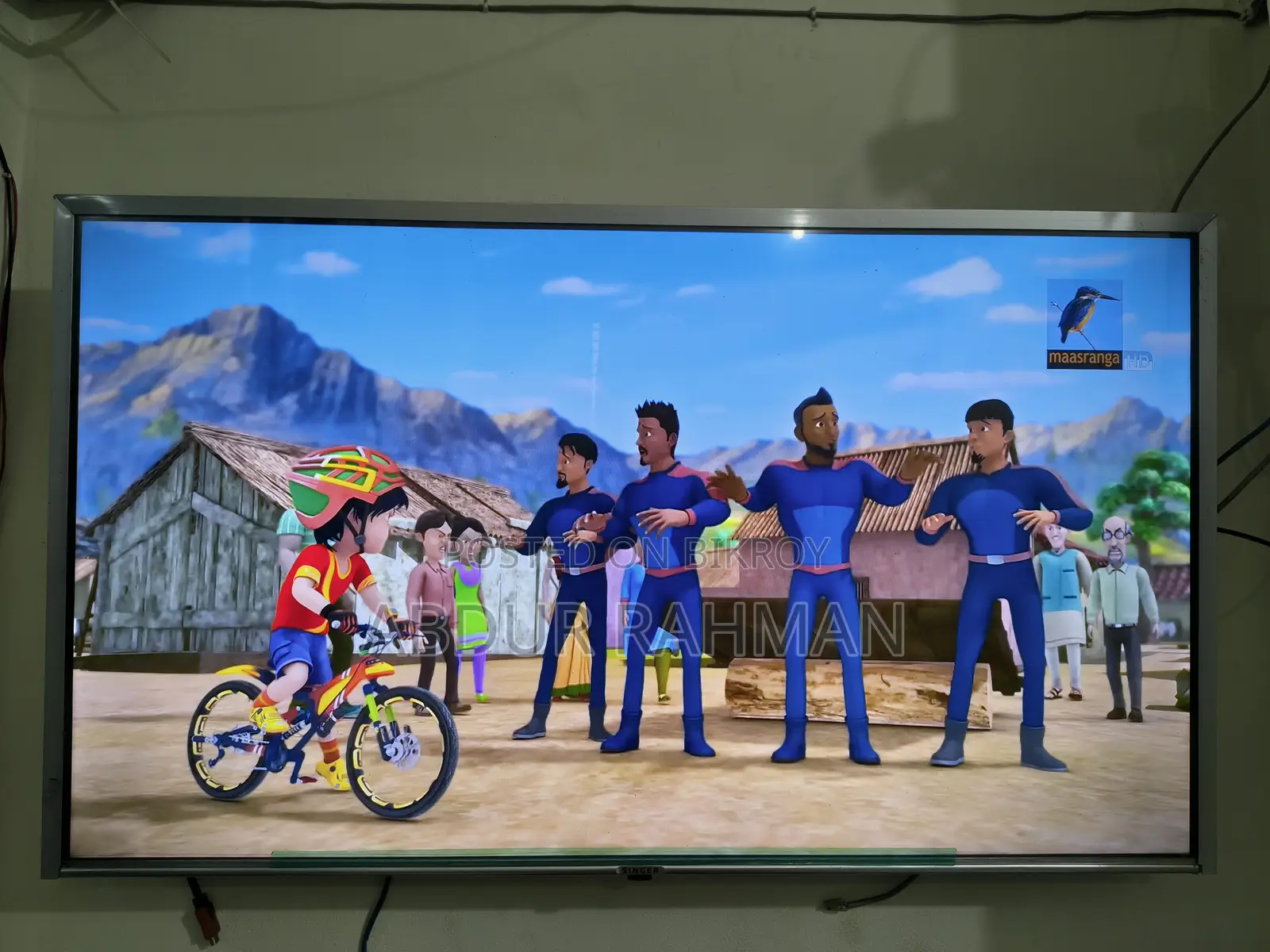 Singer 50 Inch Android Google TV with extra protection glass installed