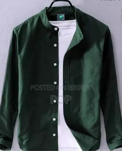 Solid Color Cotton Shirt (Only Shirt)