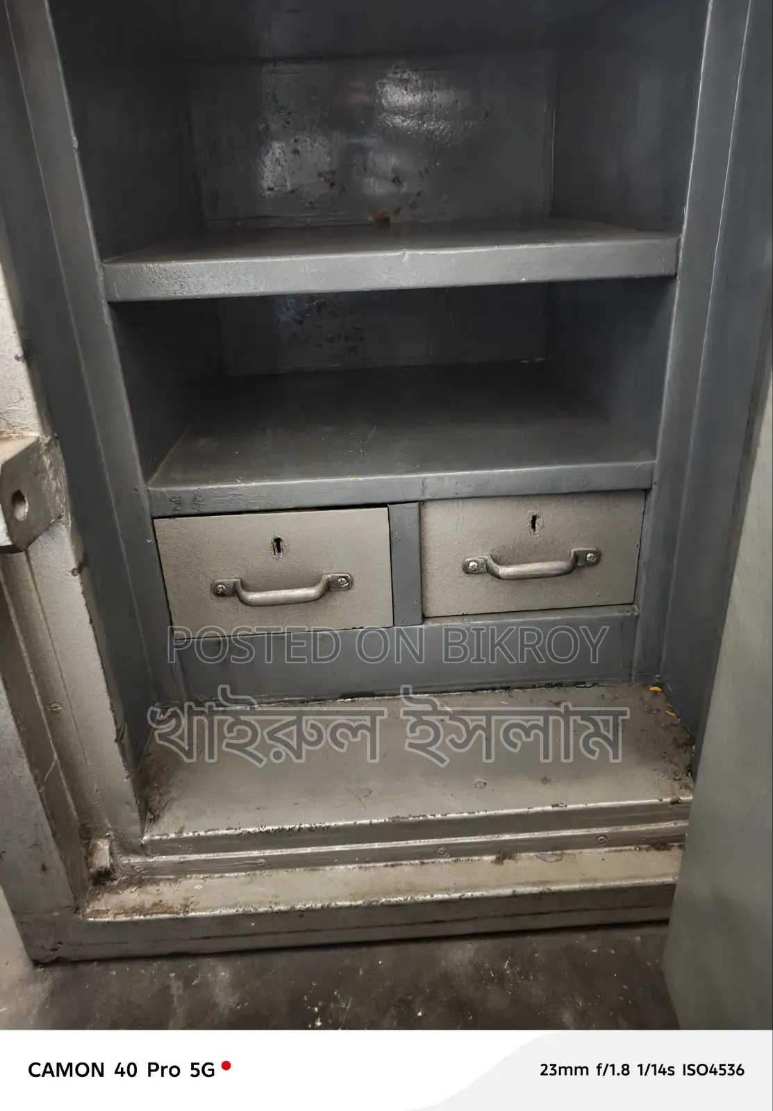 Sturdy and heavy-duty used iron safe (locker) for sale.