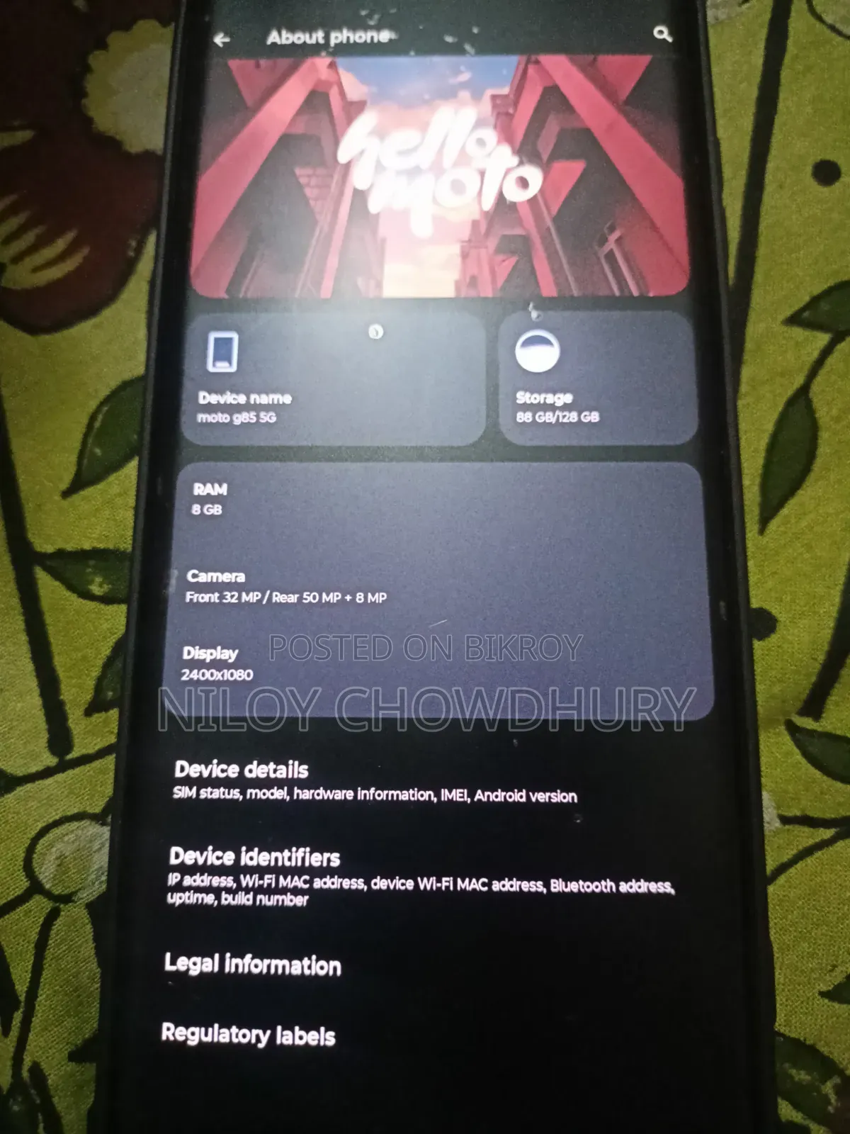 Motorola Moto G85 128 GB Green