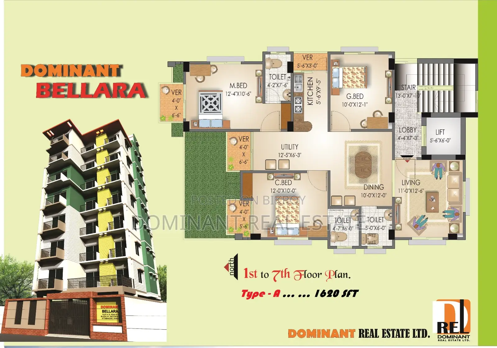 3 Bedroom Apartment in Dominant Real Estate, Aftab Nagar for Sale