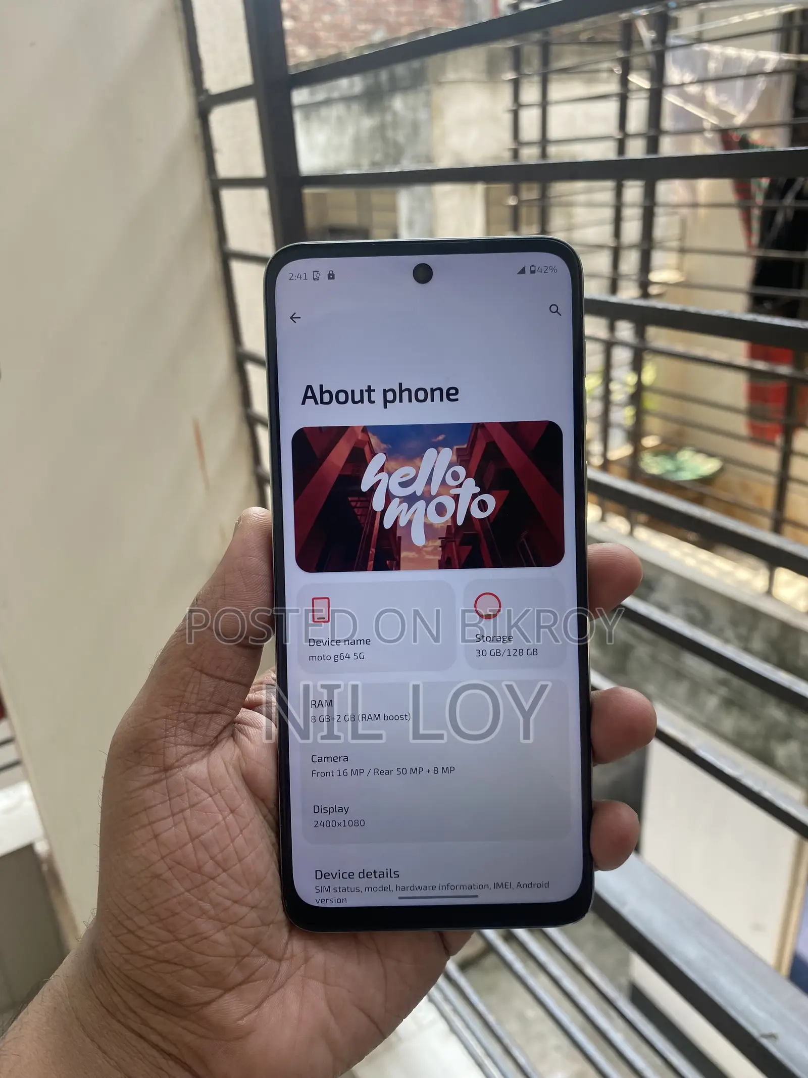 মটোরোলা মটো জি৬৪ ১২৮ জিবি গ্রে