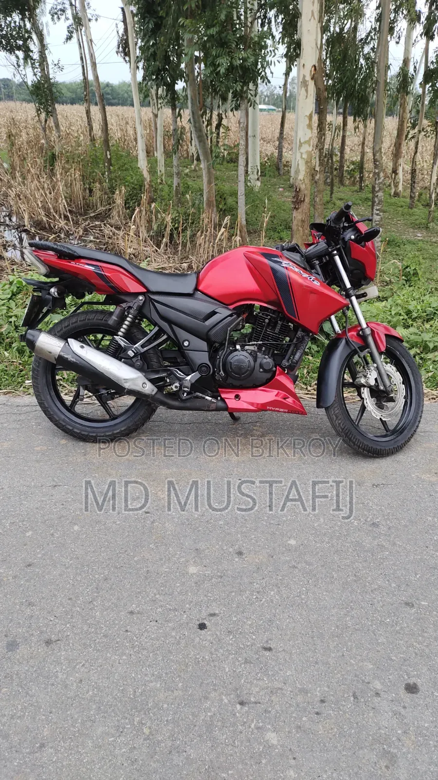 টিভিএস অ্যাপাচি আরটিআর ১৬০ ২ভি এবিএস ২০২১ লাল