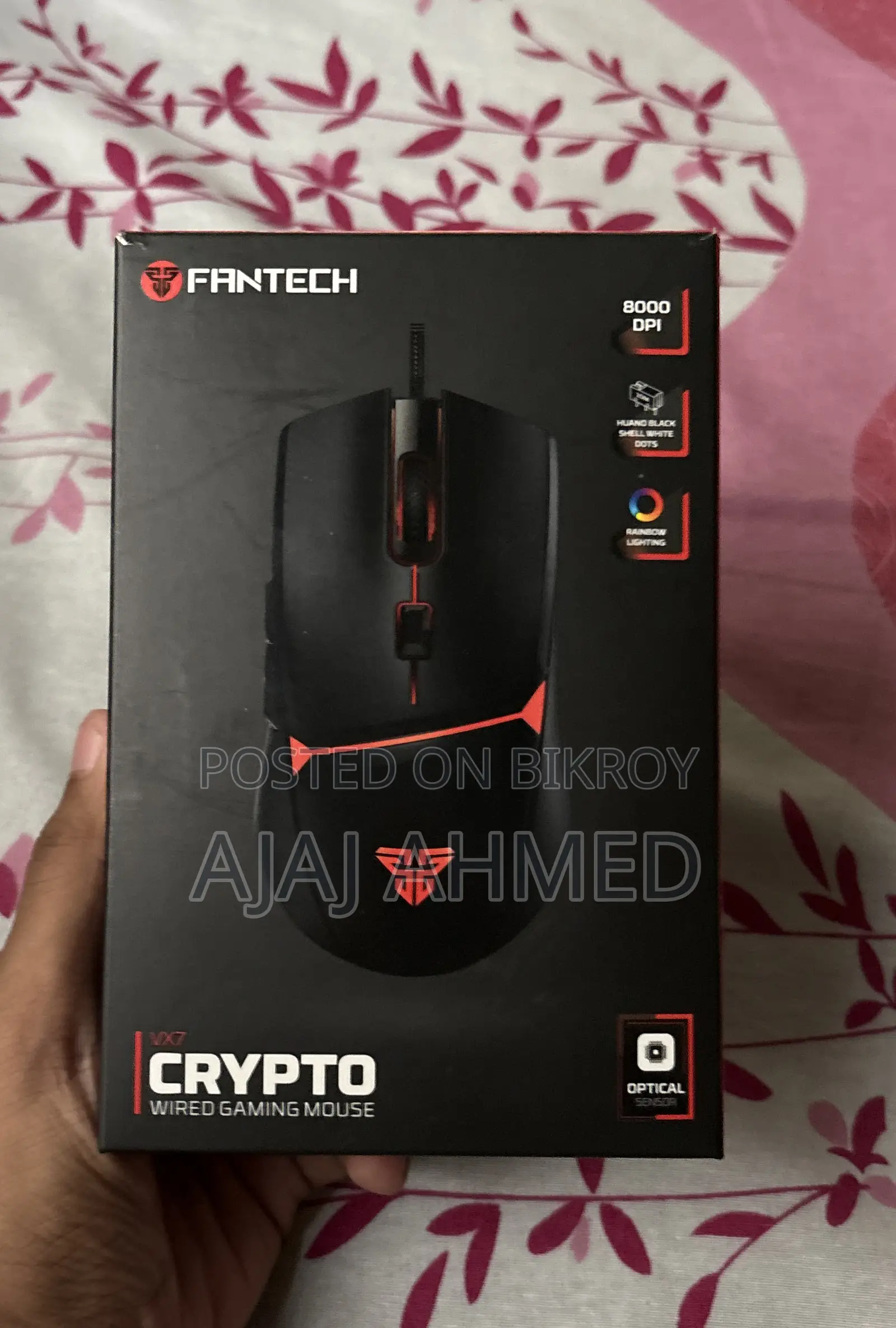 Fantake Cryptro Vx7 Gaming Mouse 8000 Dpi