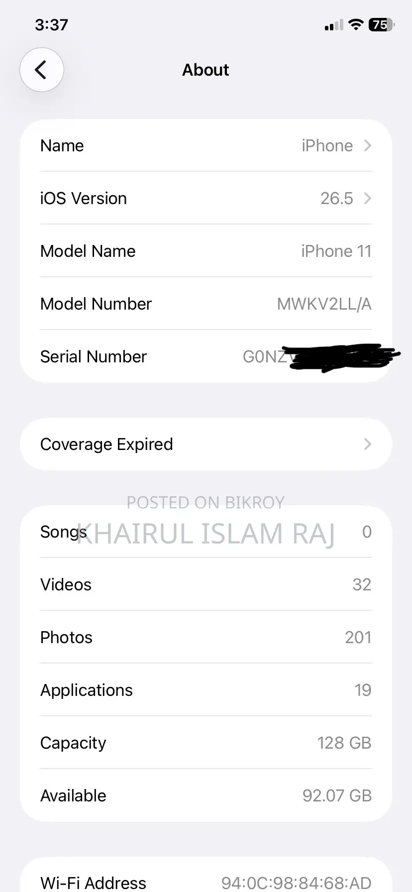 Apple iPhone 11 128 GB White