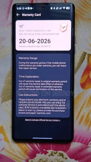 Tecno Camon 40 Pro 4G 256 GB Black