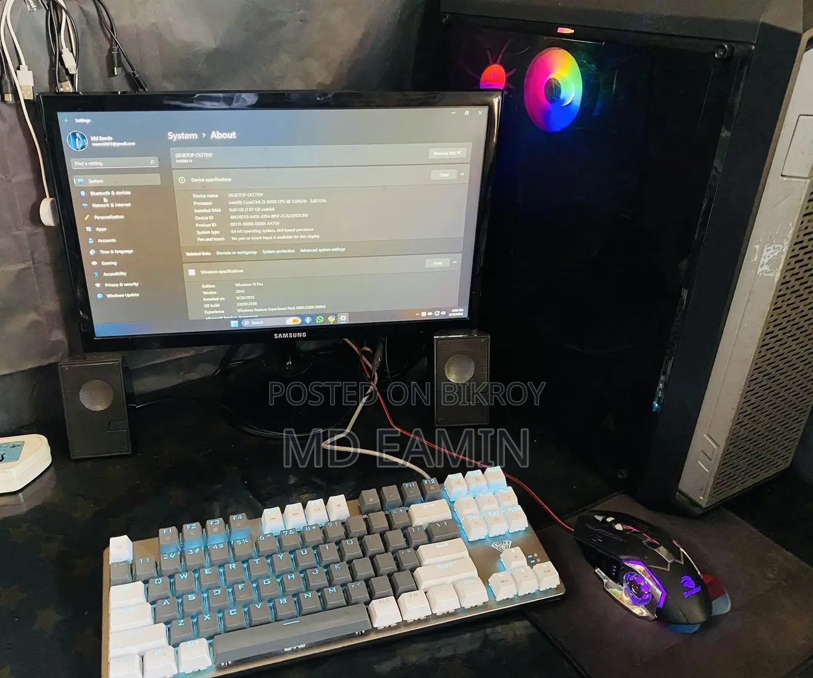 Gigabyte GA-H110MSTX-HD3-ZK 8GB Intel Core I3 SSD 250GB
