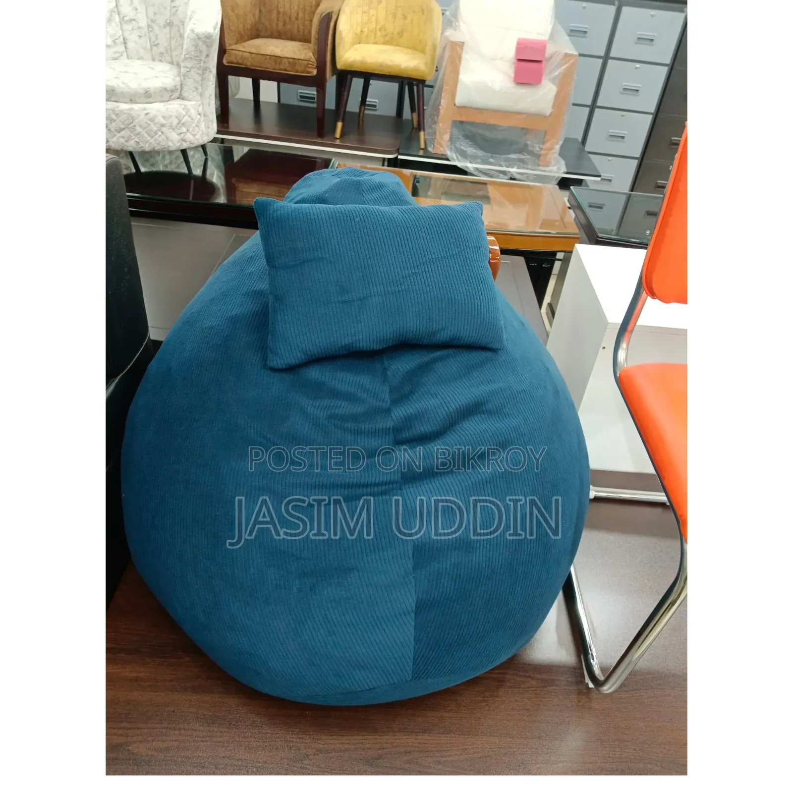 Premium Corduroy Bean Bag With Cushion