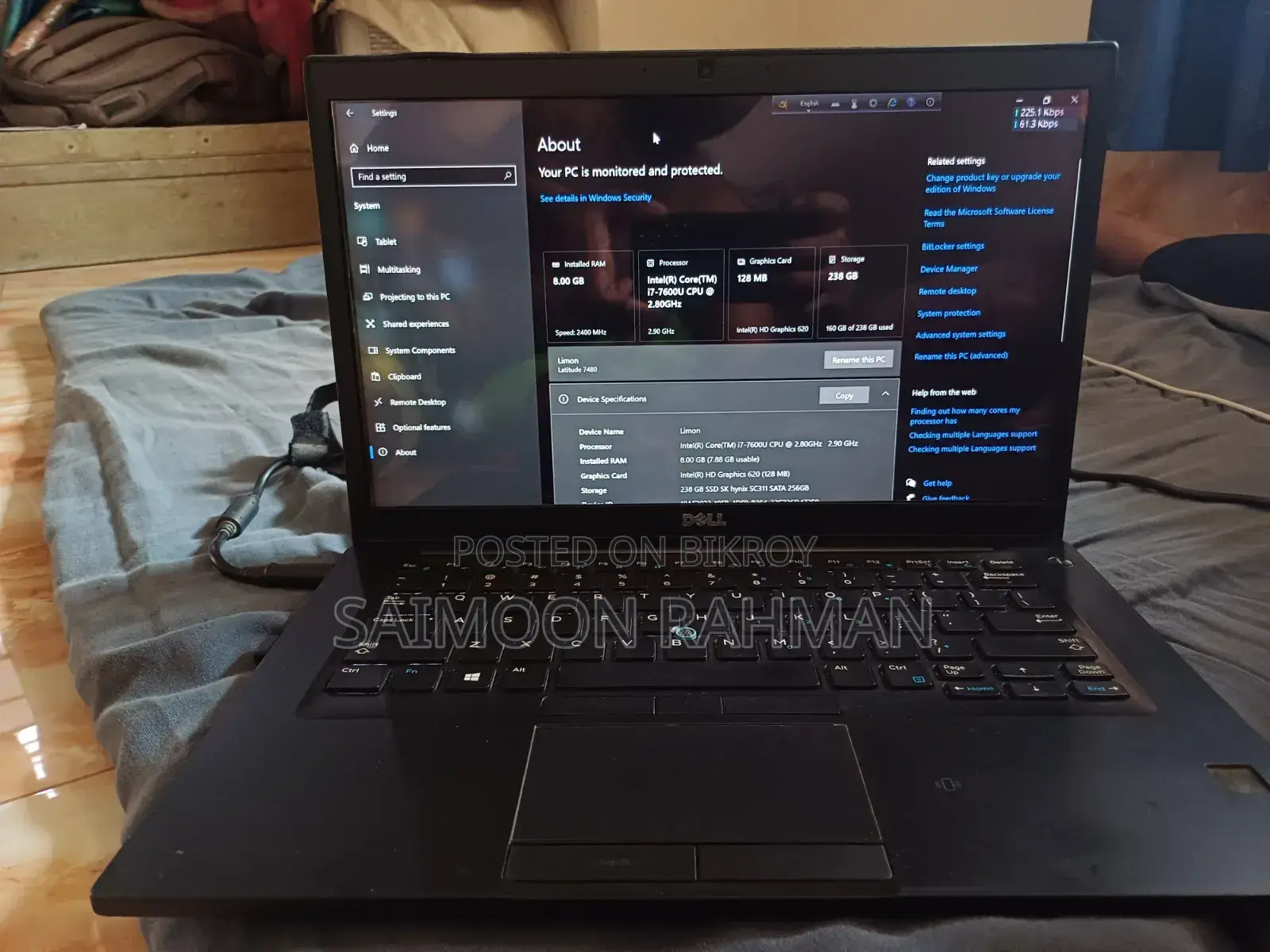 Laptop Dell Latitude 7480 8GB Intel Core I7 SSD 256GB