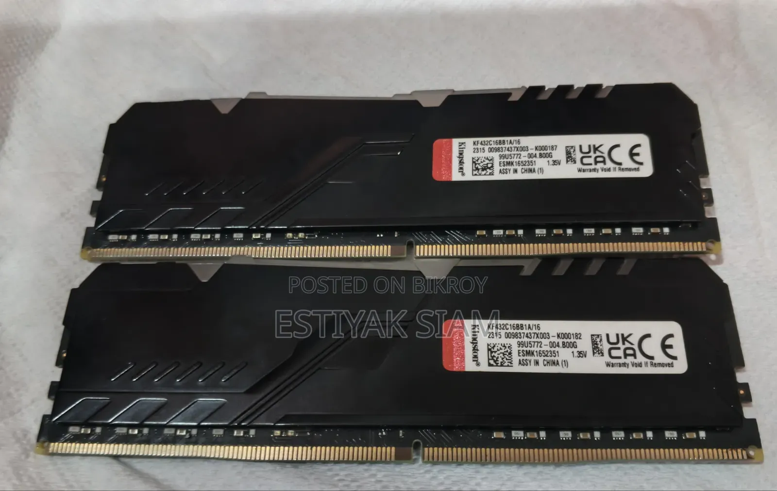 Kingston Fury Beast 32GB (2×16GB) 3200MHz DDR4 Desktop RAM